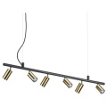 Ideal Lux - Suspension filaire LED DYNAMITE 6xGU10/7W/230V CRI 90 noir/laiton